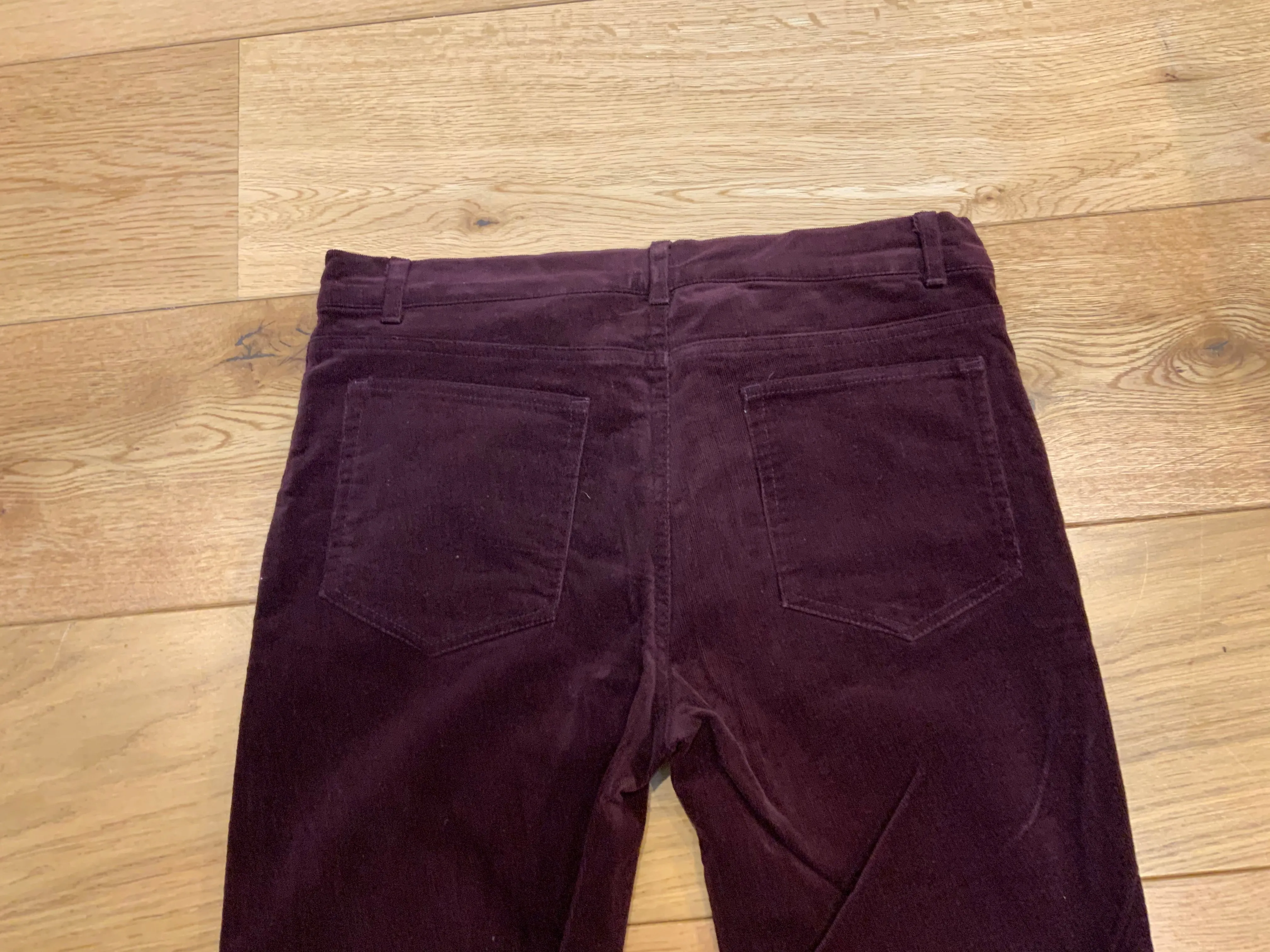 HUSH Burgundy SKINNY PANTS TROUSERS SIZE UK 12 US 8 ladies