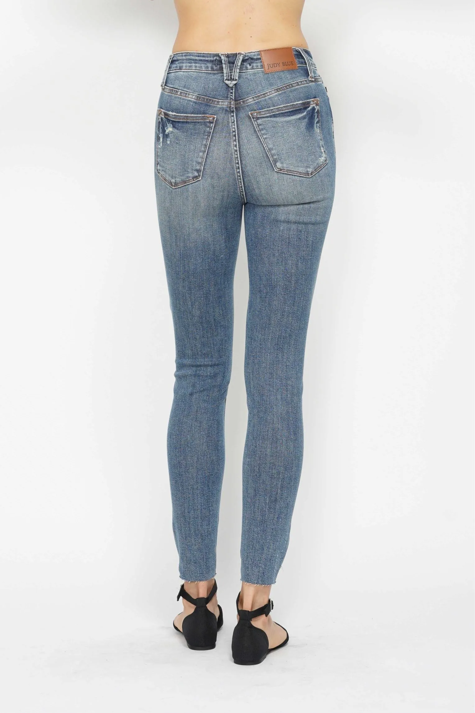 HW Vintage Wash Hem Destroy Skinny JB123