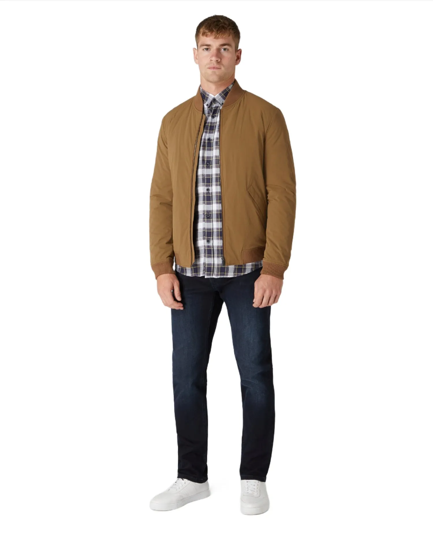 ID40168-Remus Beige Bomber Jacket