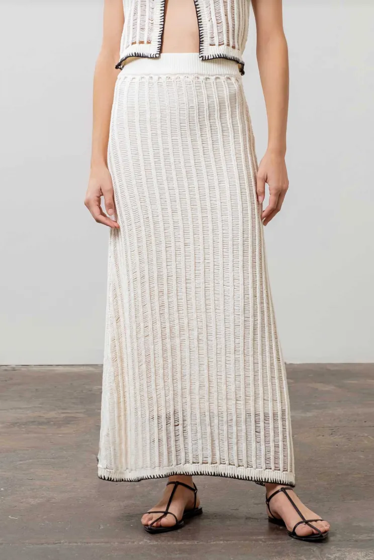 KNIT MIDI SKIRT