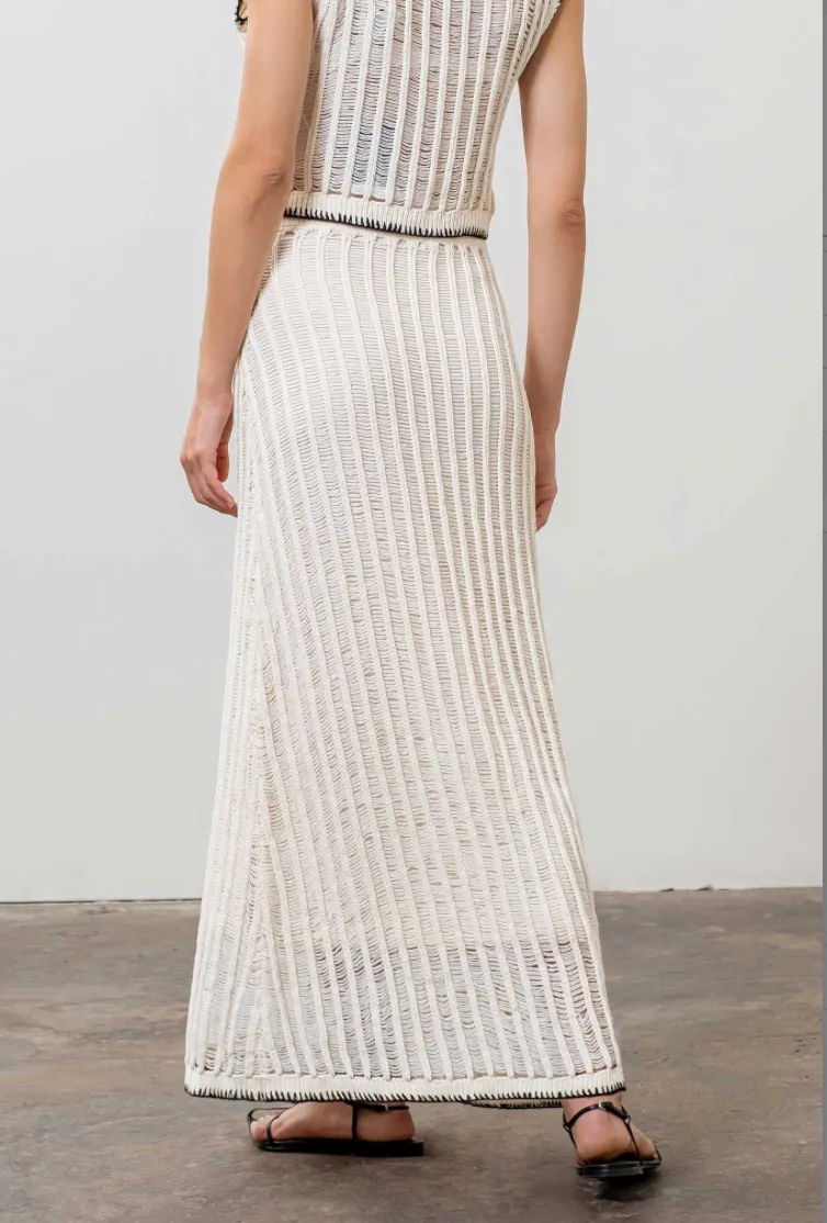 KNIT MIDI SKIRT
