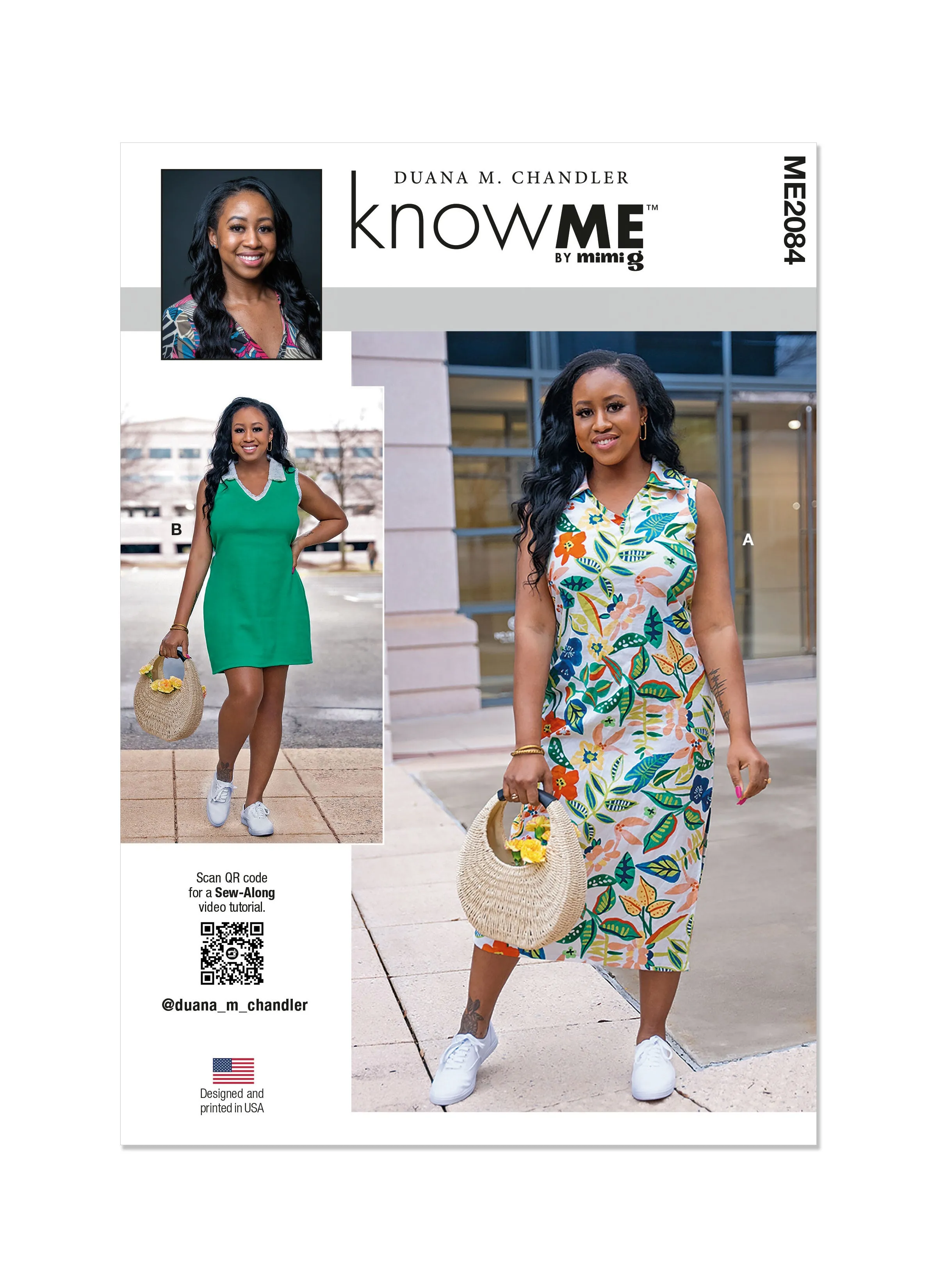 Know Me Sewing Pattern 2084 Dress in Two Lengths by Duana M. Chandler