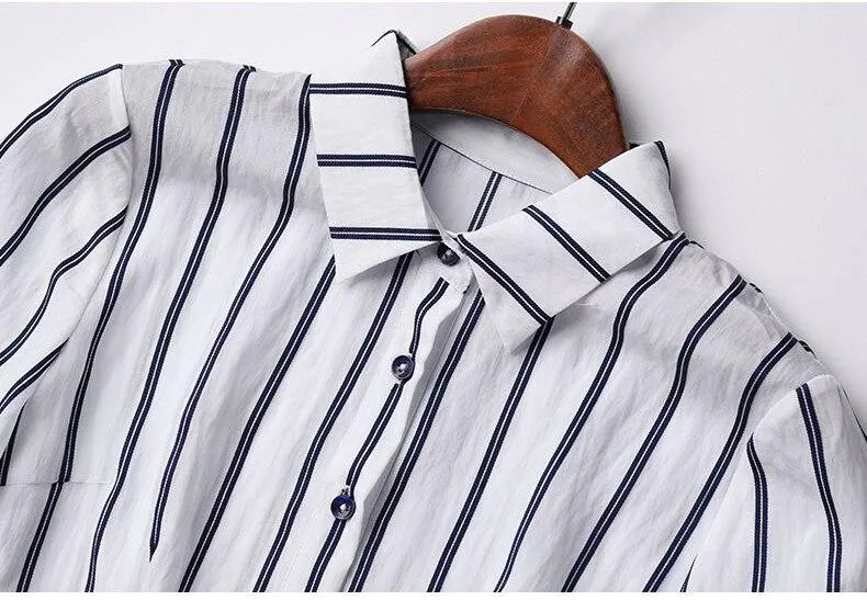Korean Dress Blue & White Style