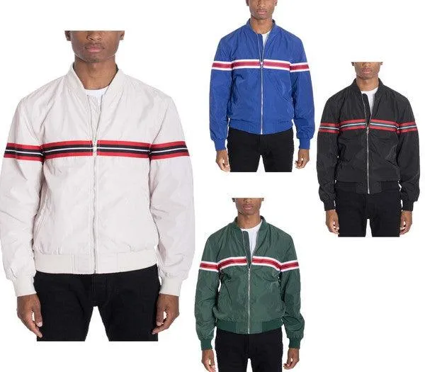 Luxury Woven Taped Bomber Jacket