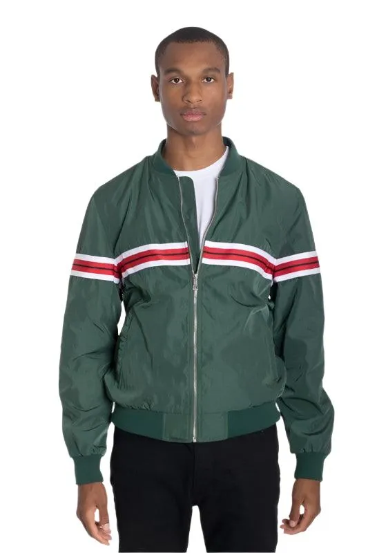 Luxury Woven Taped Bomber Jacket