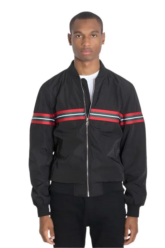 Luxury Woven Taped Bomber Jacket