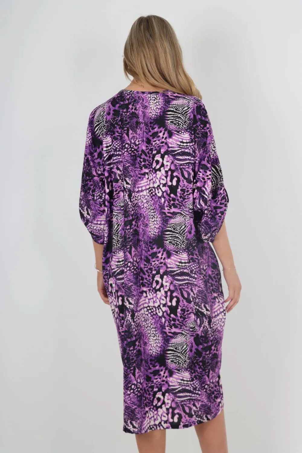 Made In Italy Knot Tunic Midi Dress