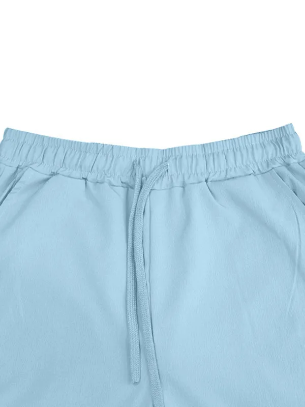 Men’s Linen Textured Lounge Trousers - Straight Leg Pants
