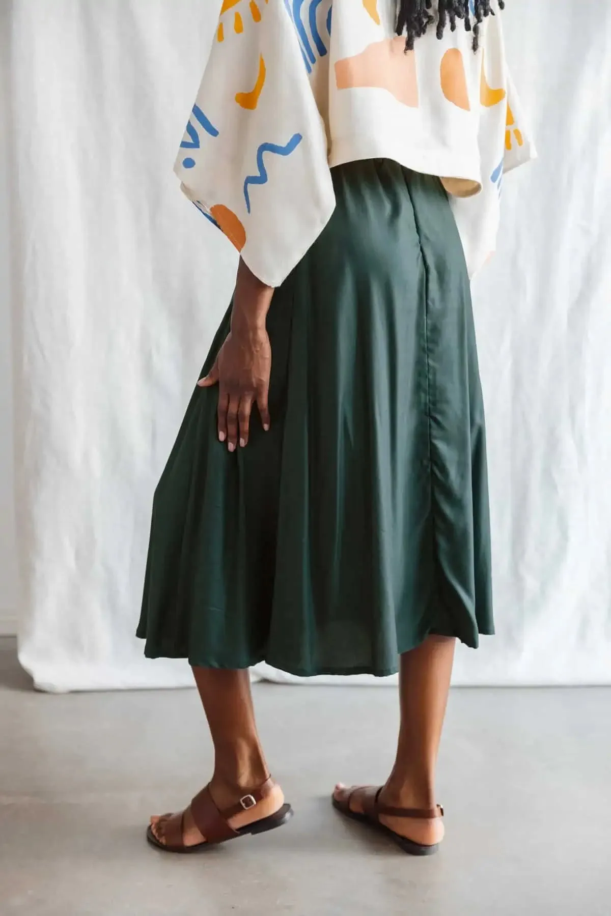 modal skirt - sahil - forrest green