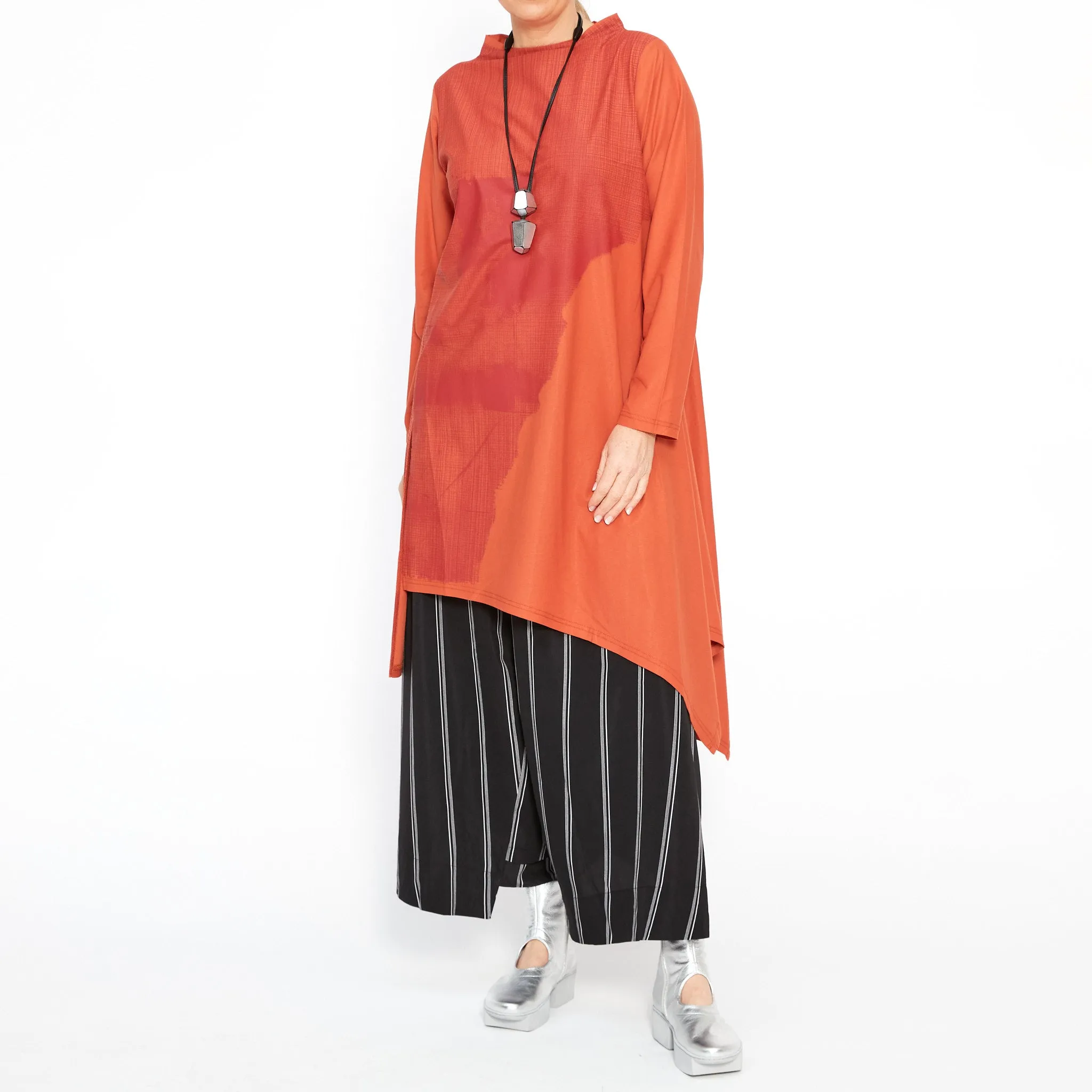 MU241000 Assym Tunic in Orange