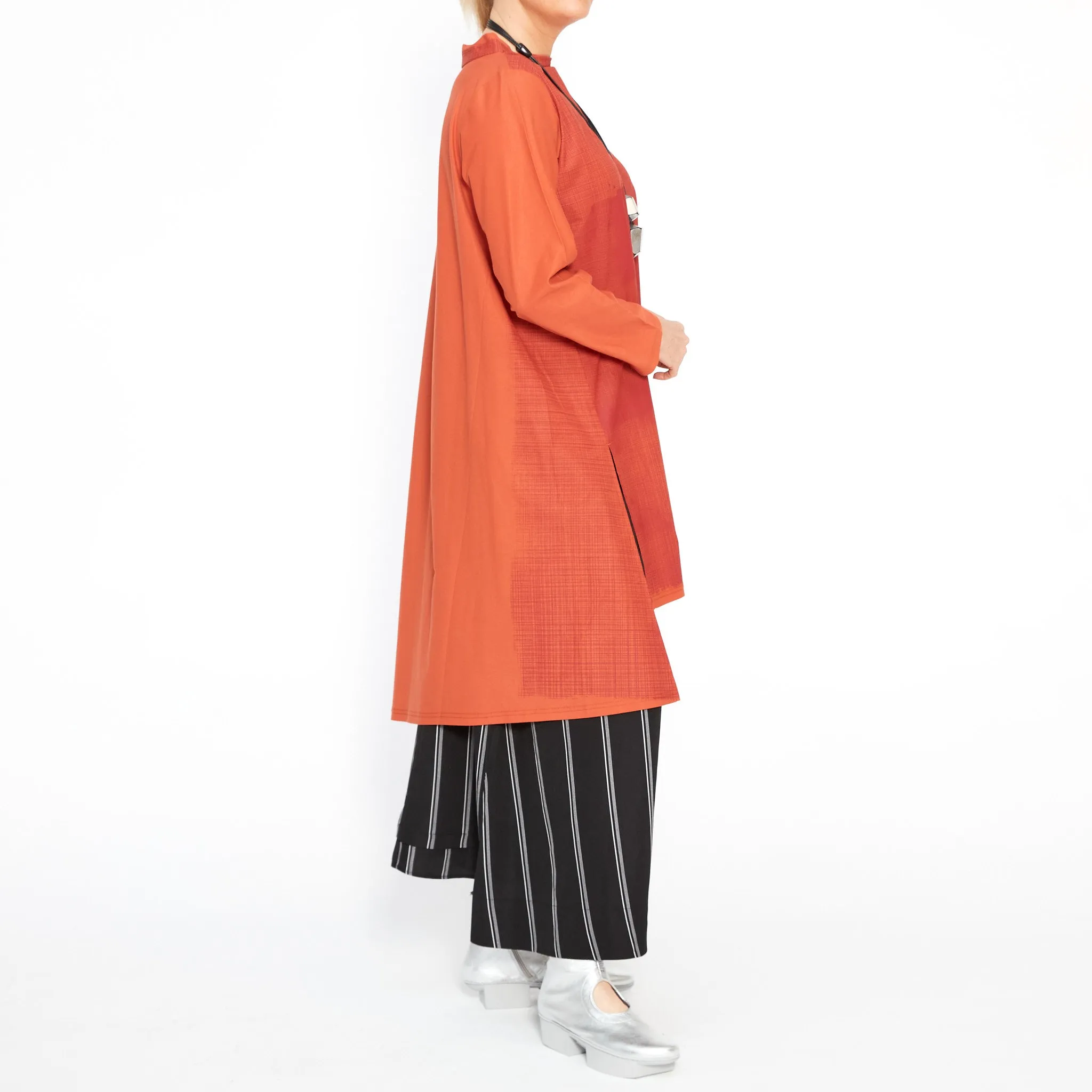 MU241000 Assym Tunic in Orange