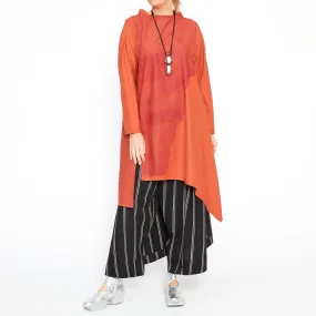 MU241000 Assym Tunic in Orange