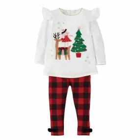 Mud Pie Kids Alpine Village Reindeer Mouse Christmas Tunic Legging Set