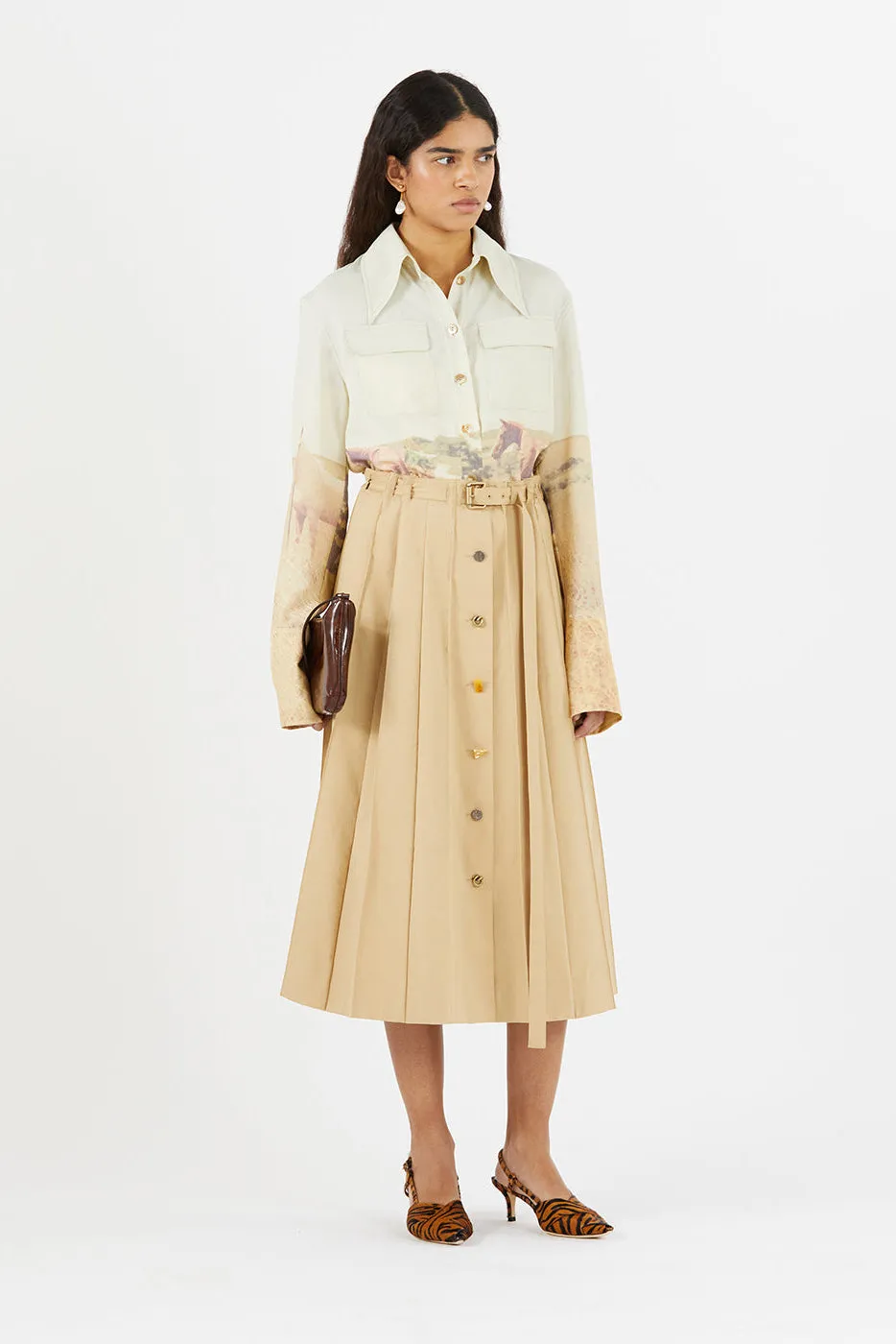 Noor Skirt in Tan