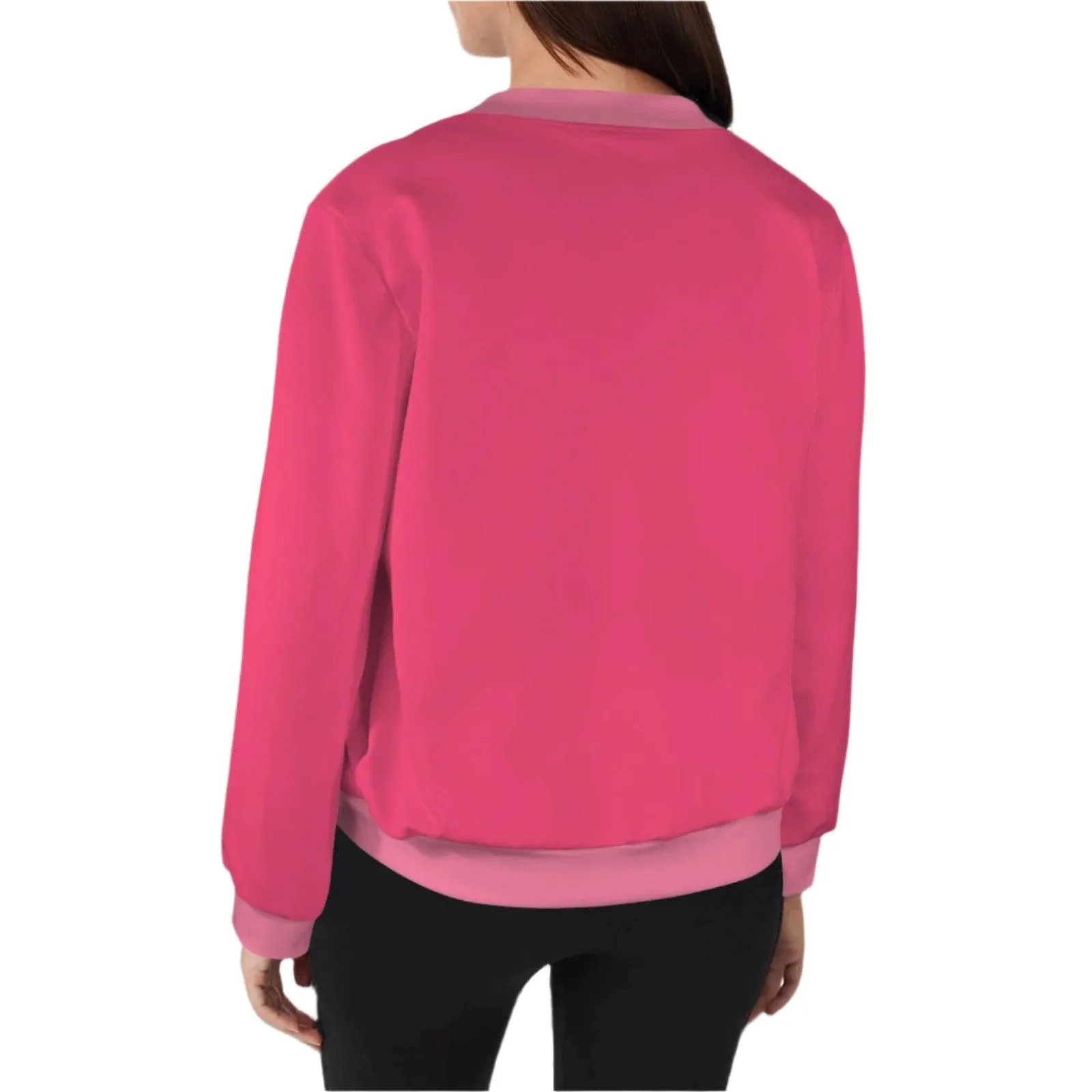 Perl Red Casual Lightweight Bomber Jacket