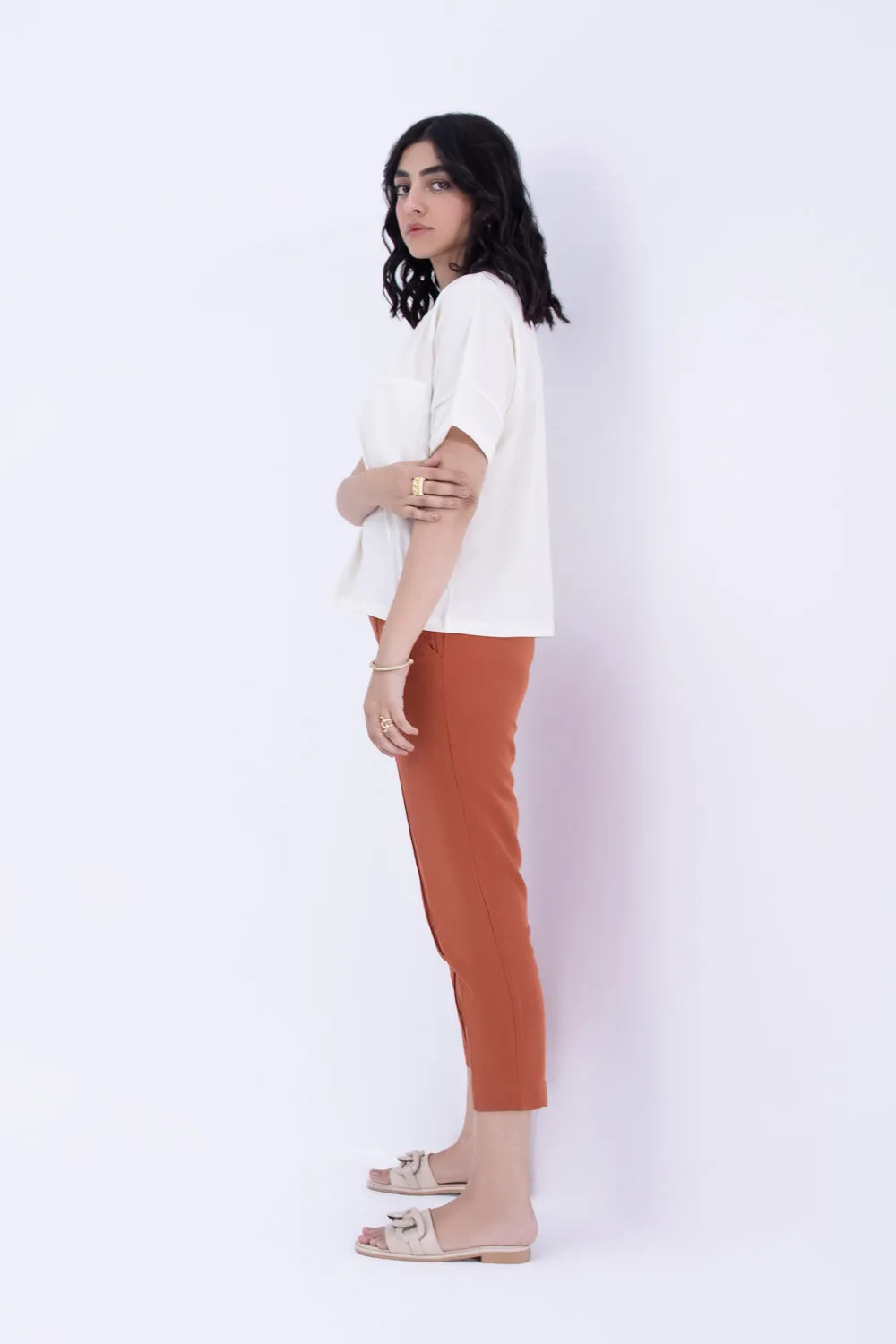 Pleated High Waist Pants