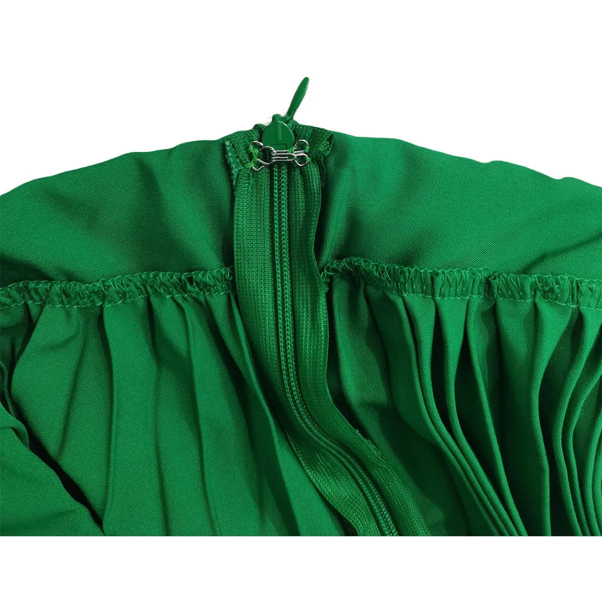 Pleated Solid High Waist Loose Maxi Skirt