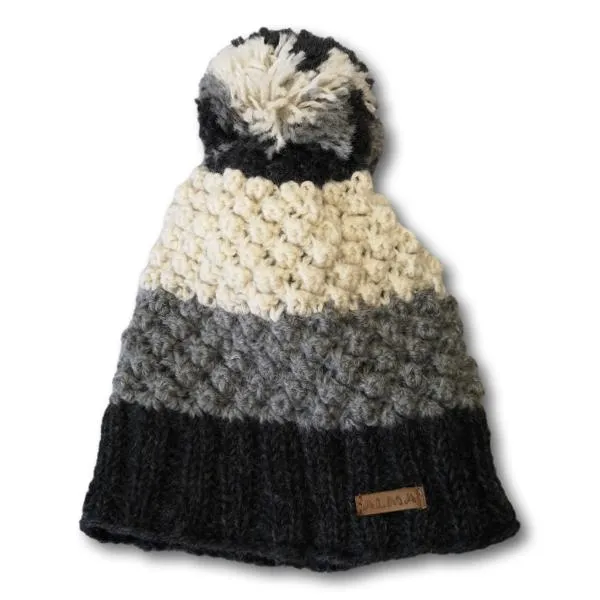 Popcorn Knit Stripe Toque