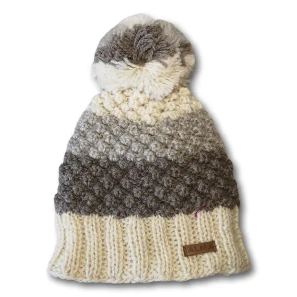 Popcorn Knit Stripe Toque