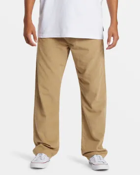 Quiksilver Landers Corduroy Straight Fit Pants - TWILL