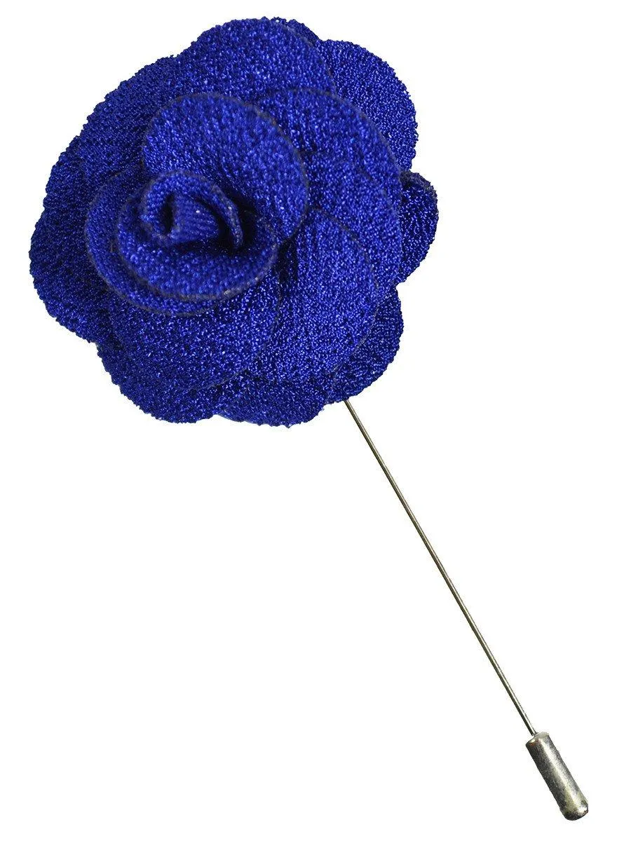 Royal Blue Lapel Flower