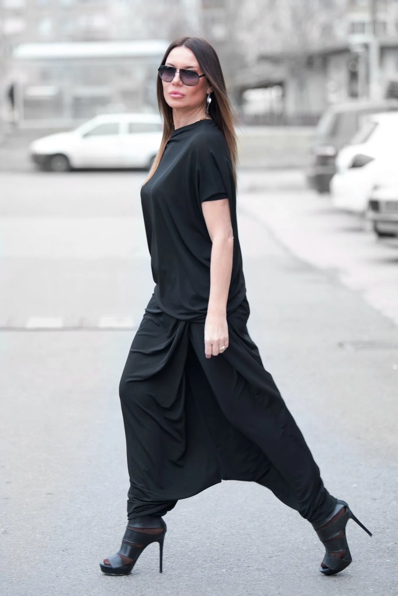 SELENA Black Woman Harem Pants