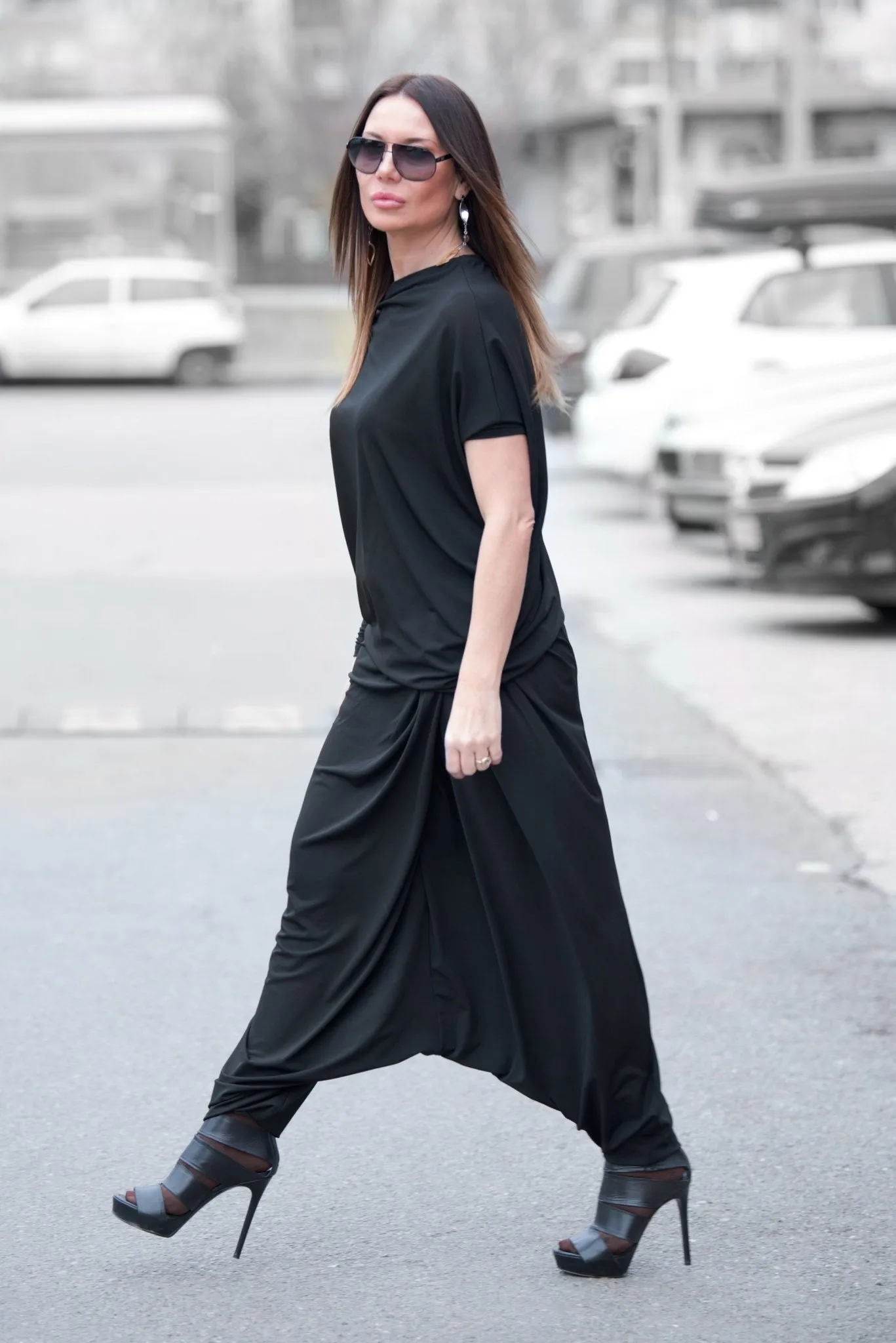 SELENA Black Woman Harem Pants