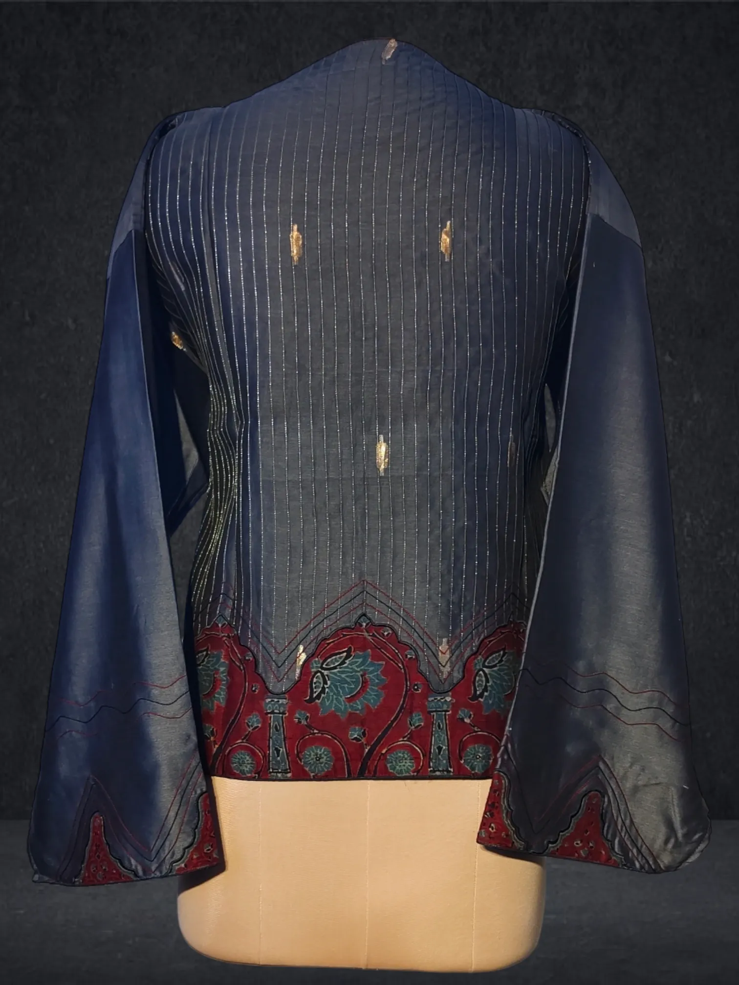 Semistitched Chanderi Zariwoven Short Jacket