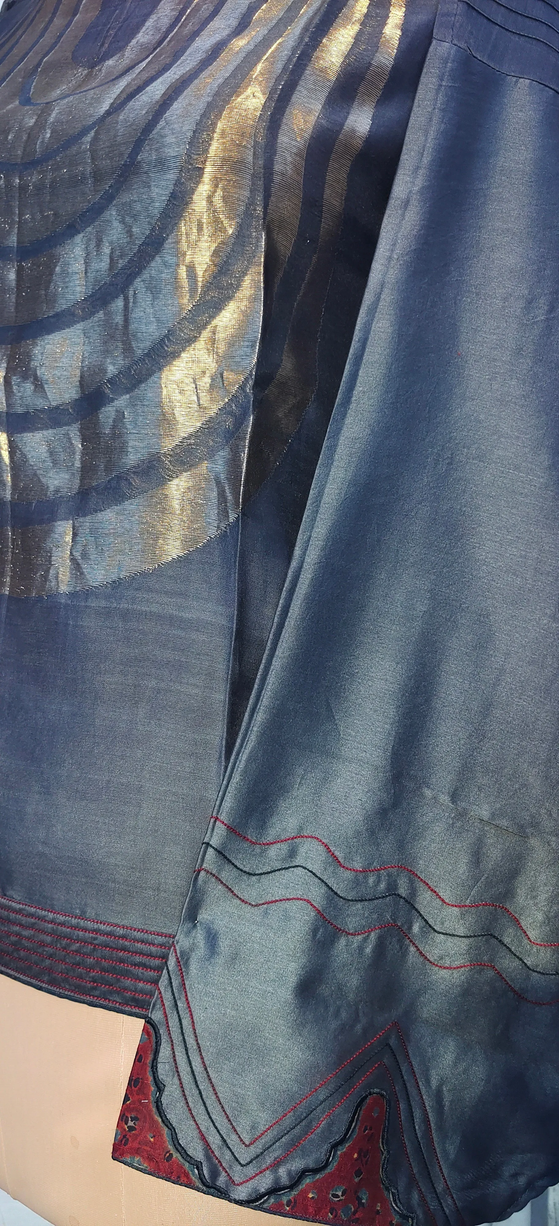 Semistitched Chanderi Zariwoven Short Jacket
