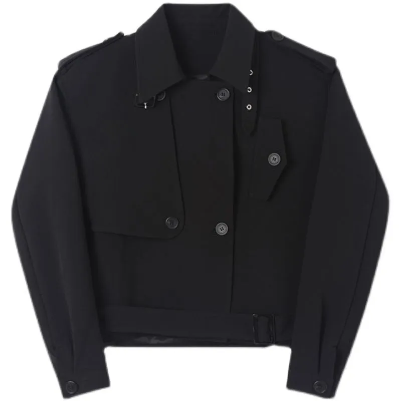 Short Crossover Trench Coat