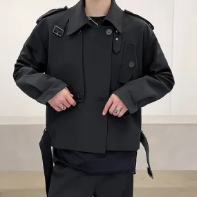 Short Crossover Trench Coat