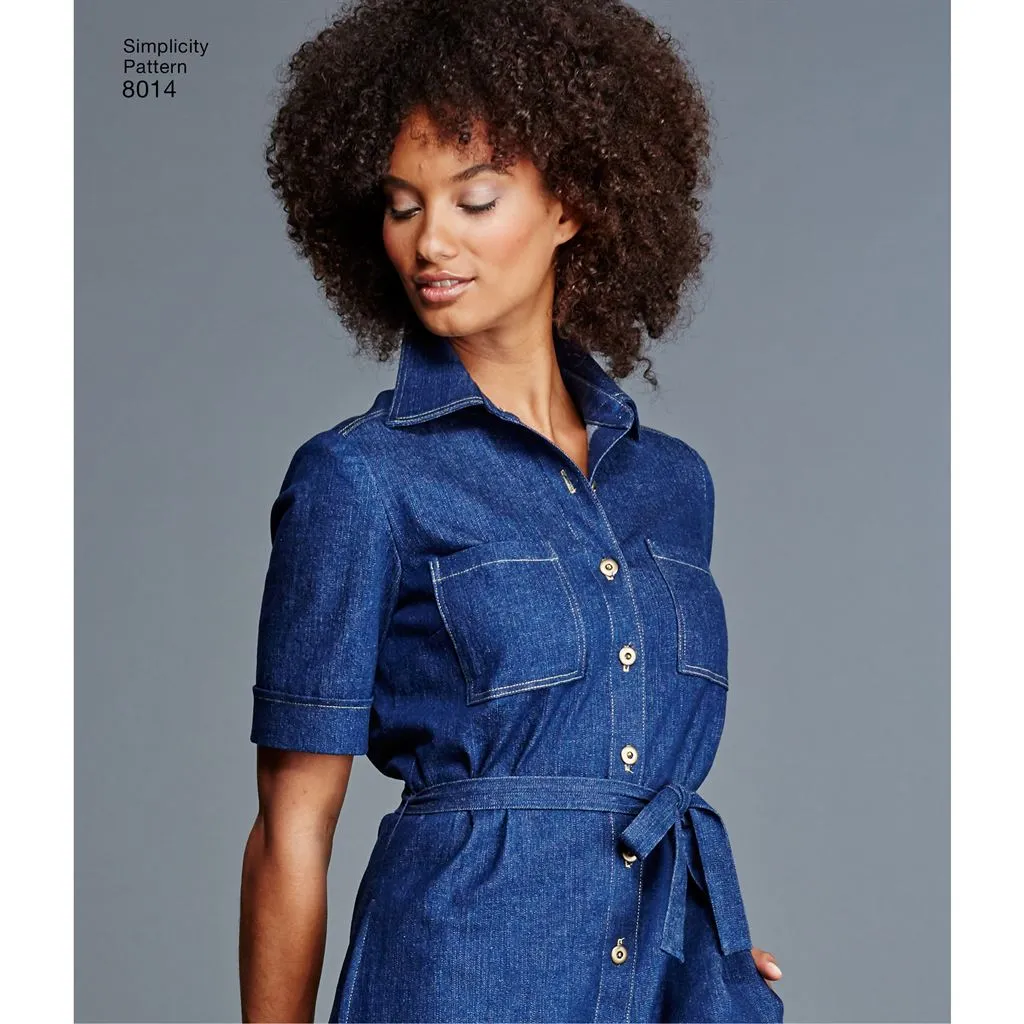 Simplicity Pattern 8014 Women's Shirt Dress