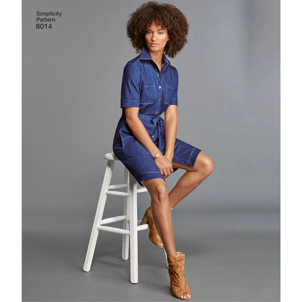 Simplicity Pattern 8014 Women's Shirt Dress