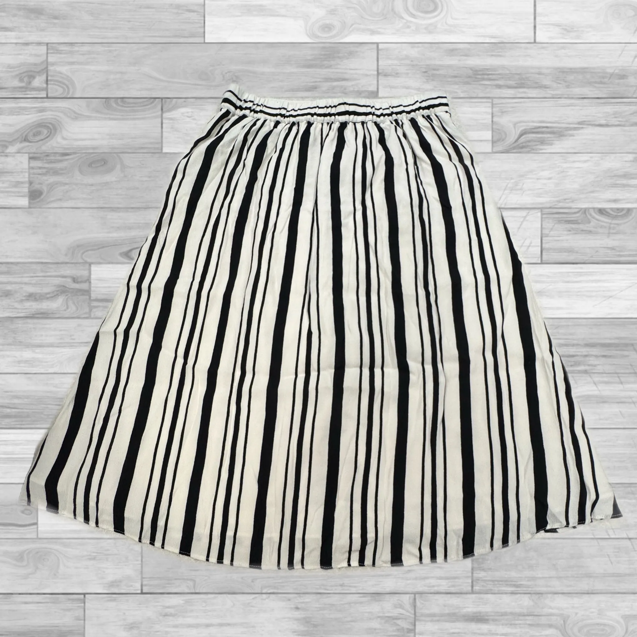 Skirt Midi By Loft In Striped Pattern, Size: Mp