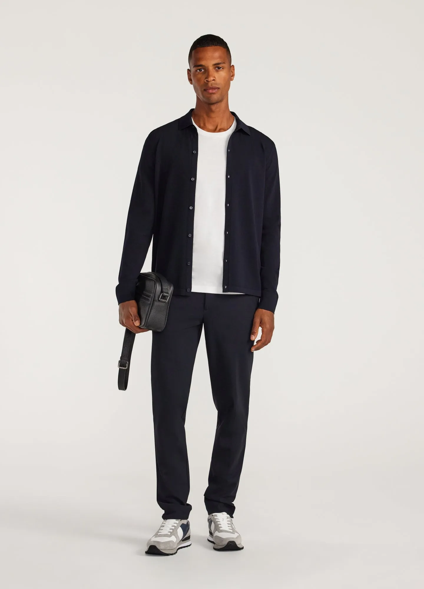Slim Fit Knit Pants Navy Dark