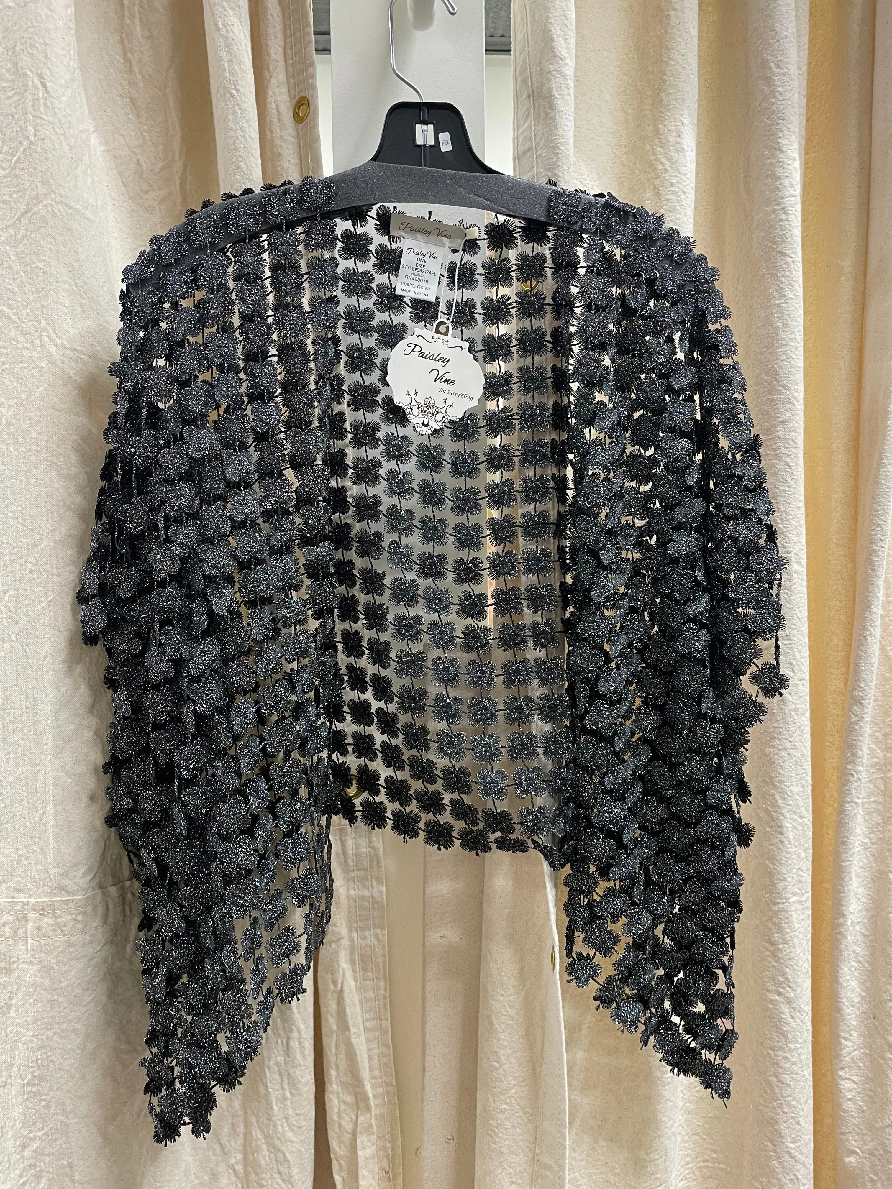 Soft Glitter Lace Cardigan by Paisley Vine