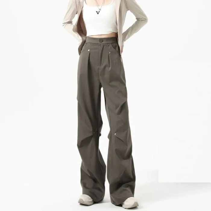 Stud High Waist Button
