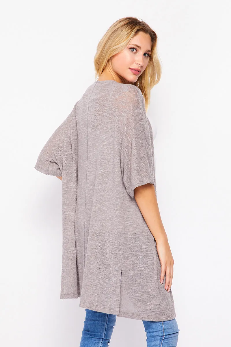 T10197HACCI  Dolman Sleeve Cardigan