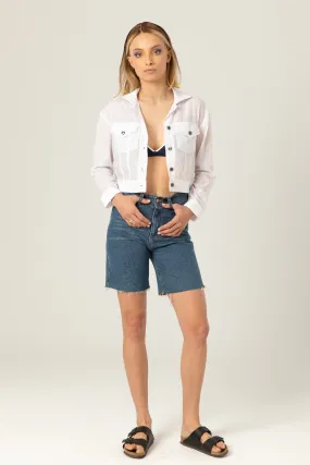 The Light Jacket | Sheer White Printed