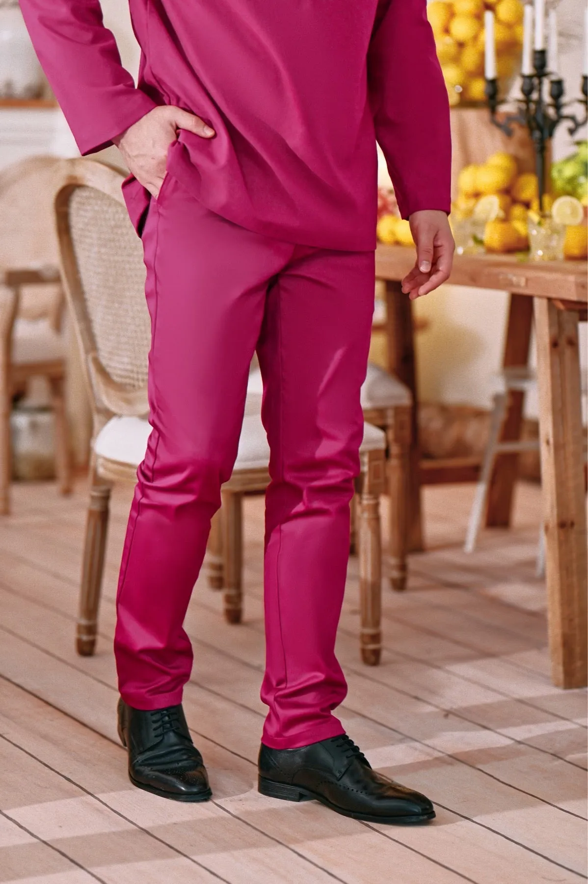 The Perfect Men Slim Fit Pants - Fuchsia