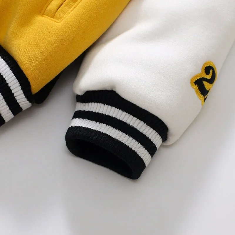 Toddler Boy Letter Print Design Warm Jacket