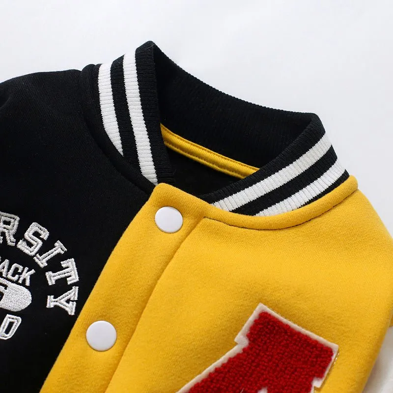 Toddler Boy Letter Print Design Warm Jacket