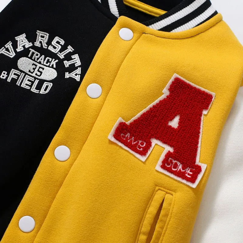 Toddler Boy Letter Print Design Warm Jacket