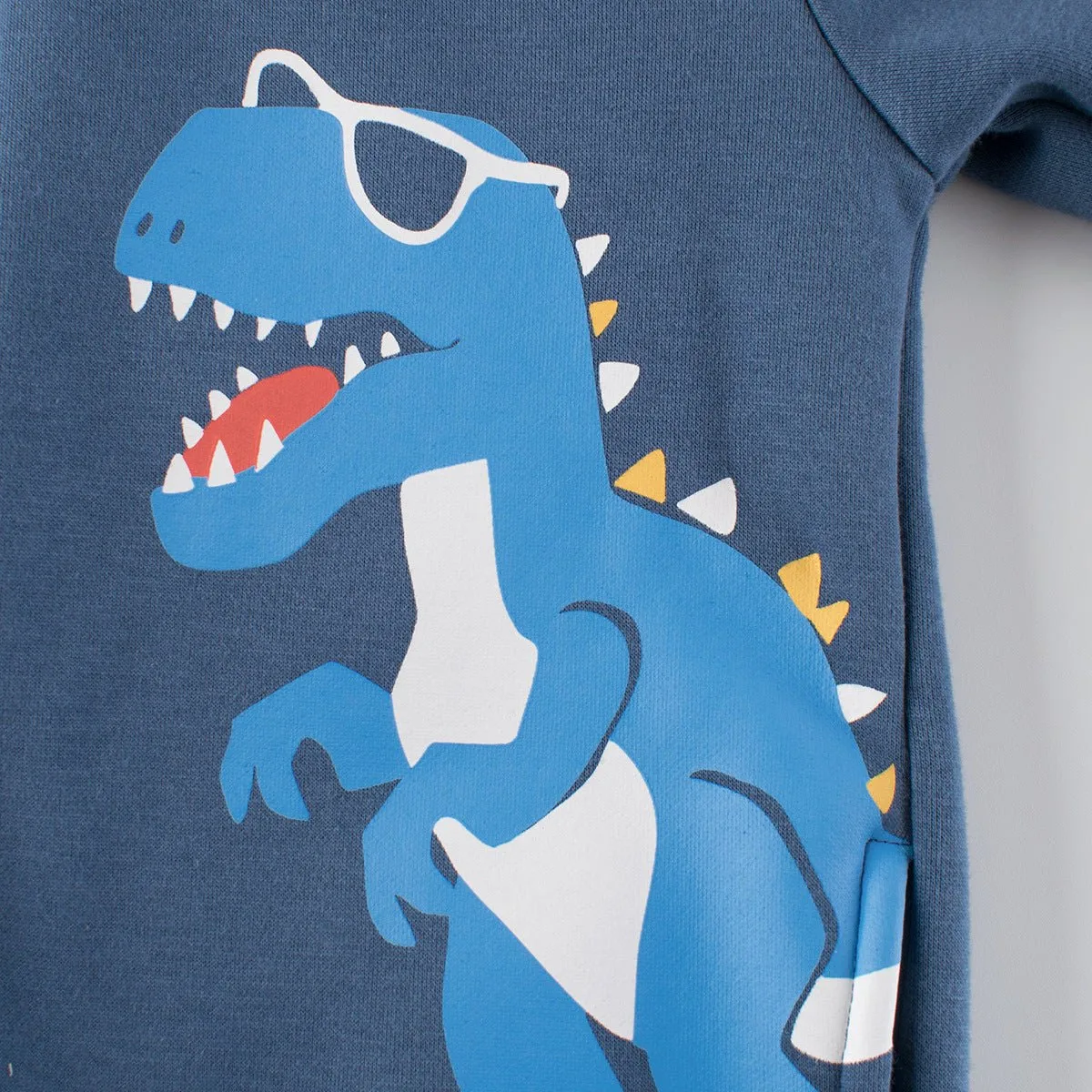 Toddler/Kid Boy's Blue Dinosaur Print Design Cotton Jacket