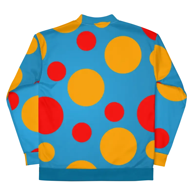 Vibrant Large Colorful Polka Dots Bomber Jacket