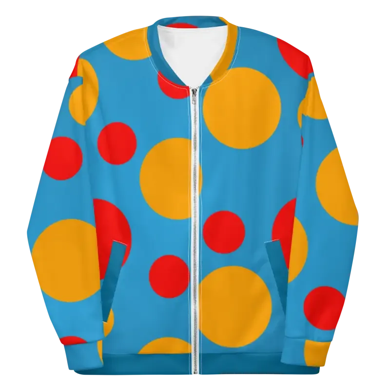 Vibrant Large Colorful Polka Dots Bomber Jacket