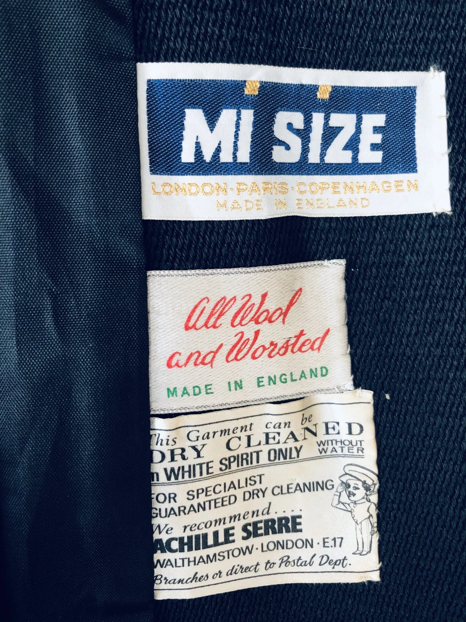 Vintage 1960s Mi Size Double Breasted Astrakhan Coat in Black - Size UK 12