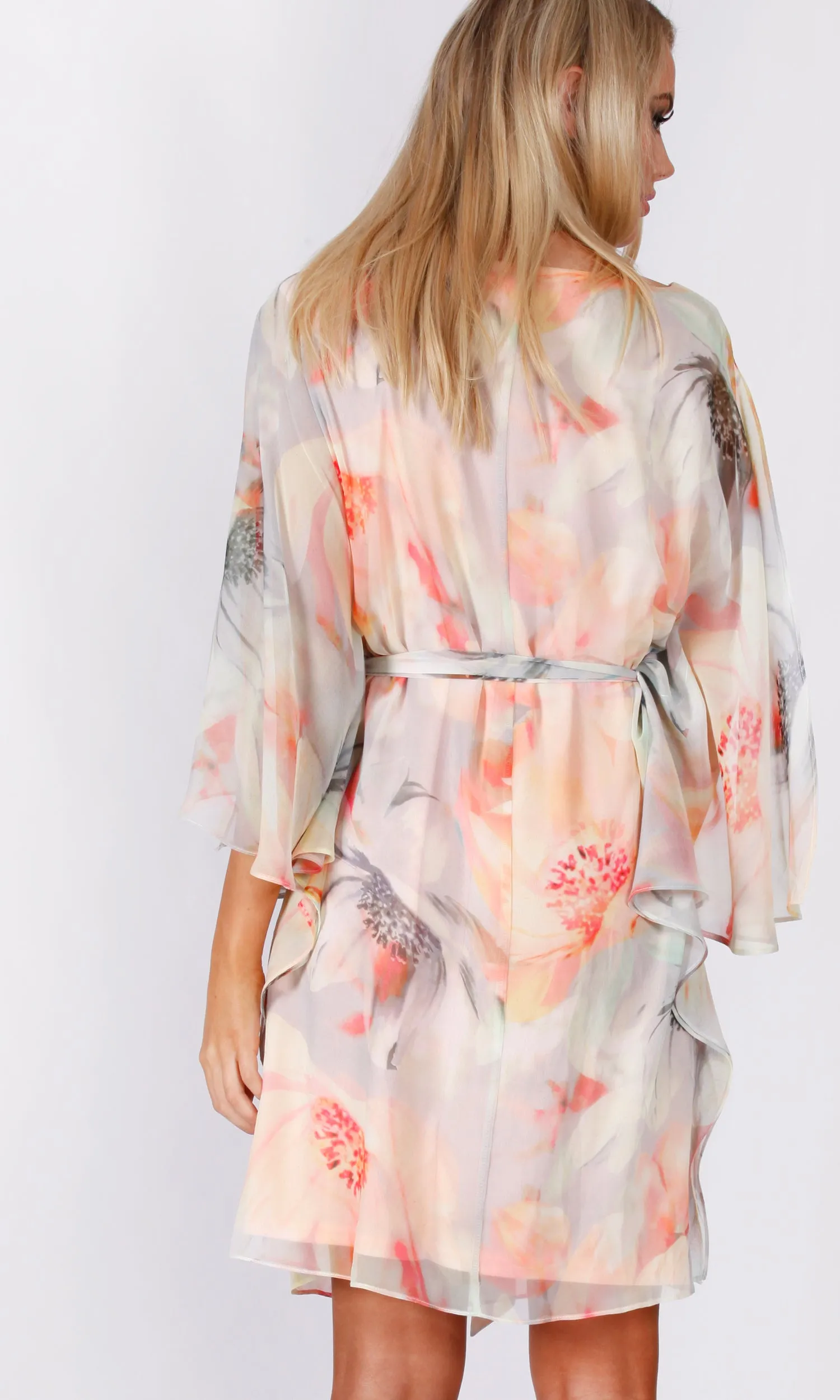 VS7234TB APRICOT FLORAL DRESS / TUNIC (Pack)