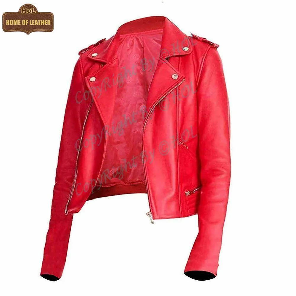W005 South Side Serpents Red Leather Jacket