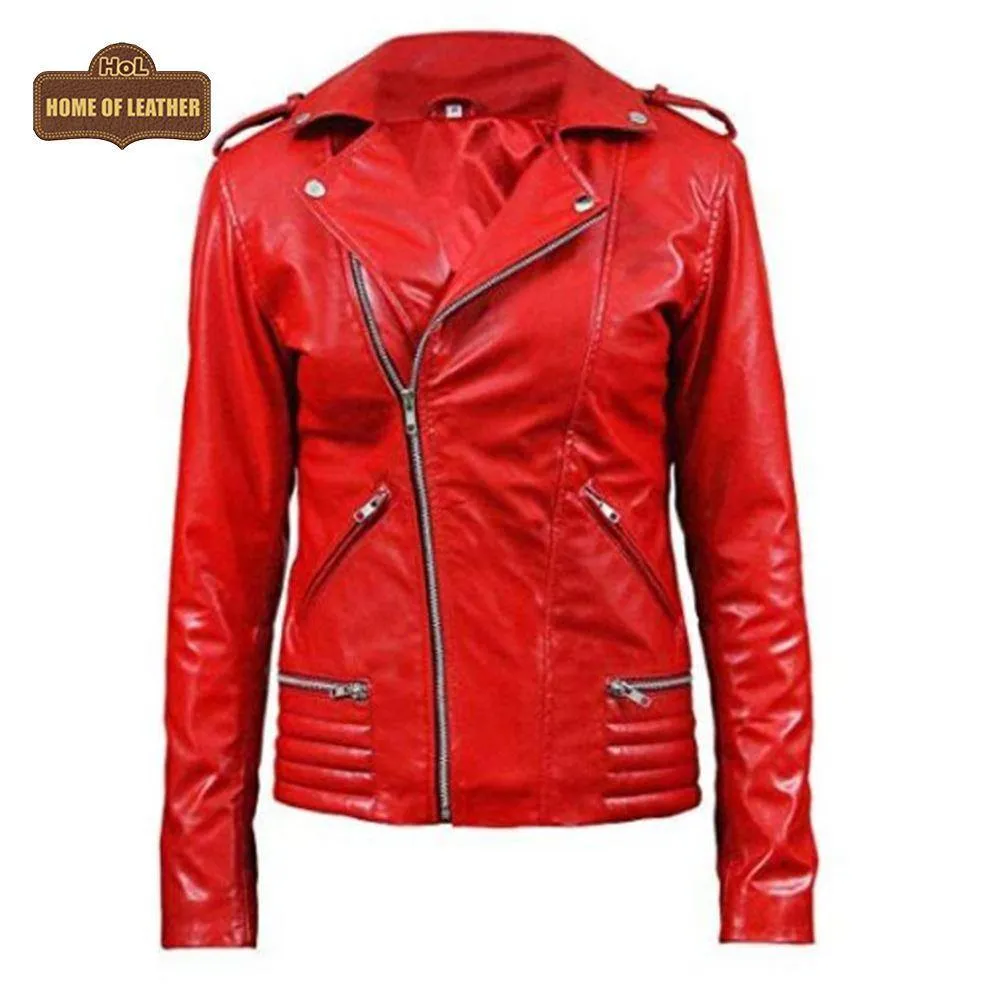 W005 South Side Serpents Red Leather Jacket